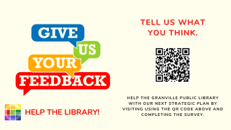 Give us your feedback graphic and QR code